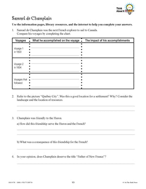 New France & British North America 1713-1800 Grades 7: 10/pk workbooks