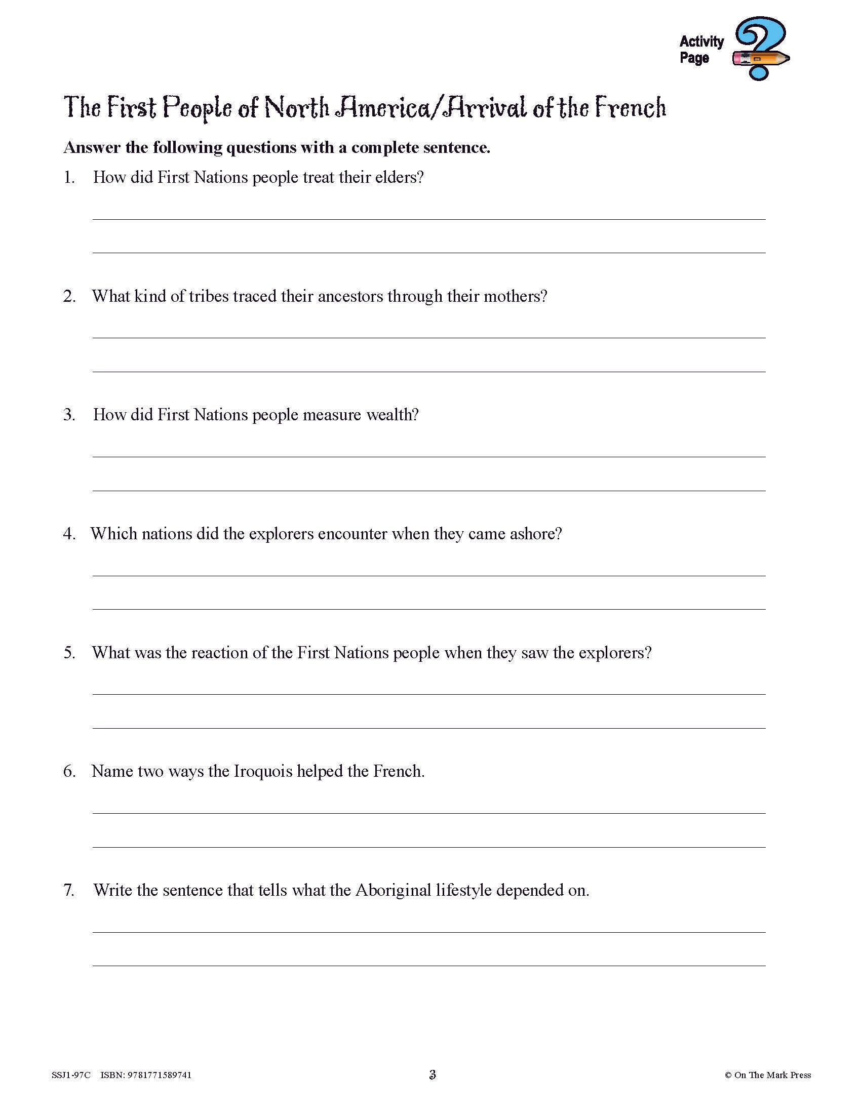 New France & British North America 1713-1800 Grades 7: 10/pk HI/LO workbooks