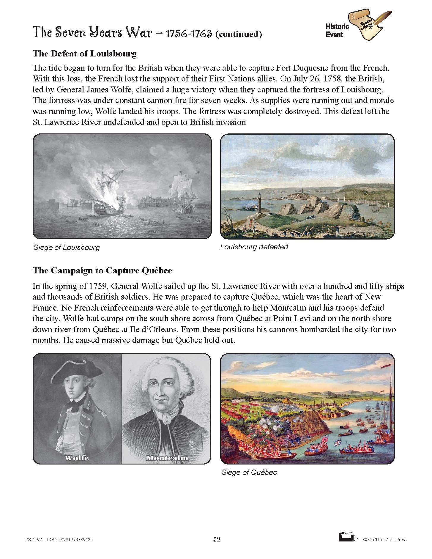 New France & British North America 1713-1800 Grade 7 High Interest/Low Vocabulary