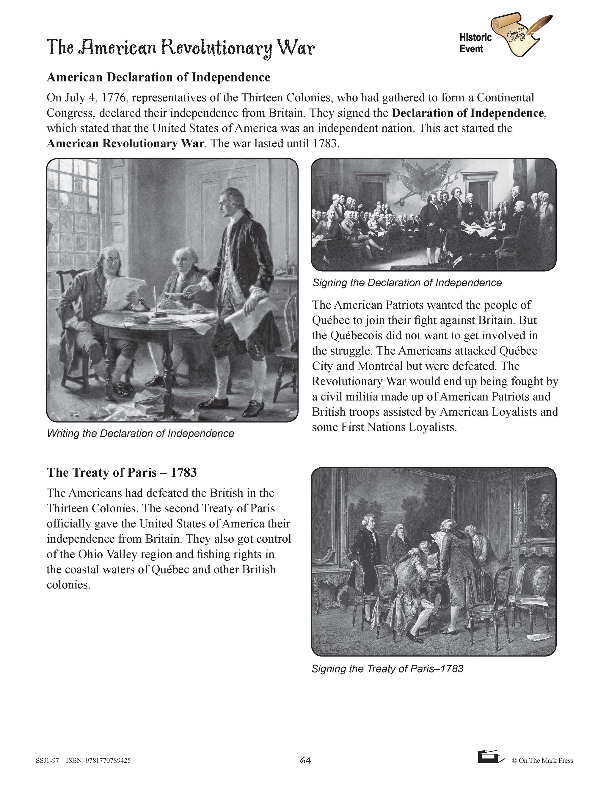 New France & British North America 1713-1800 Grade 7 High Interest/Low Vocabulary