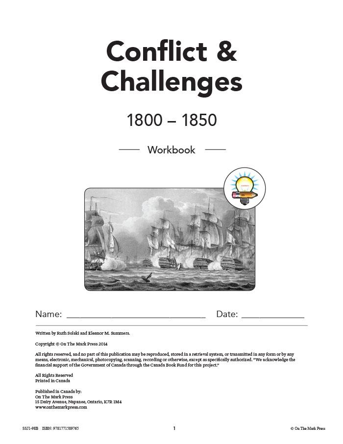 Conflicts & Challenges - Canada 1800-1850 Grade 7 - 10/pk workbooks