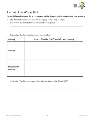 Conflicts & Challenges - Canada 1800-1850 Grade 7 - 10/pk workbooks