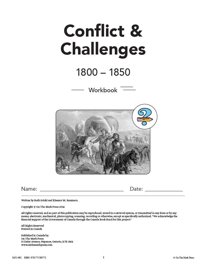 Conflicts & Challenges - Canada 1800-1850 Grade 7 - 10/pk HI/LO workbooks