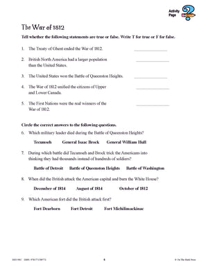 Conflicts & Challenges - Canada 1800-1850 Grade 7 - 10/pk HI/LO workbooks