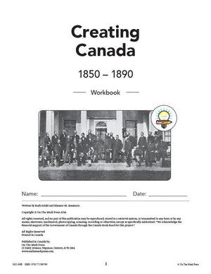 Creating Canada 1850-1890 Grade 8 - 10/pk workbooks