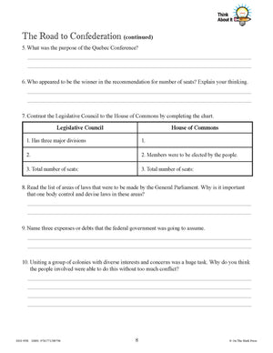 Creating Canada 1850-1890 Grade 8 - 10/pk workbooks