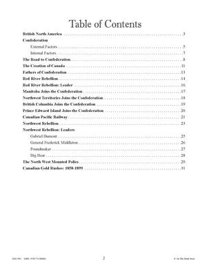 Creating Canada 1850-1890 Grade 8 -  10/pk HI/LO workbooks