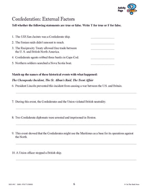 Creating Canada 1850-1890 Grade 8 -  10/pk HI/LO workbooks