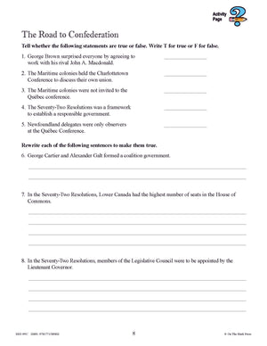 Creating Canada 1850-1890 Grade 8 -  10/pk HI/LO workbooks