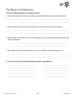 Creating Canada 1850-1890 Grade 8 -  10/pk HI/LO workbooks