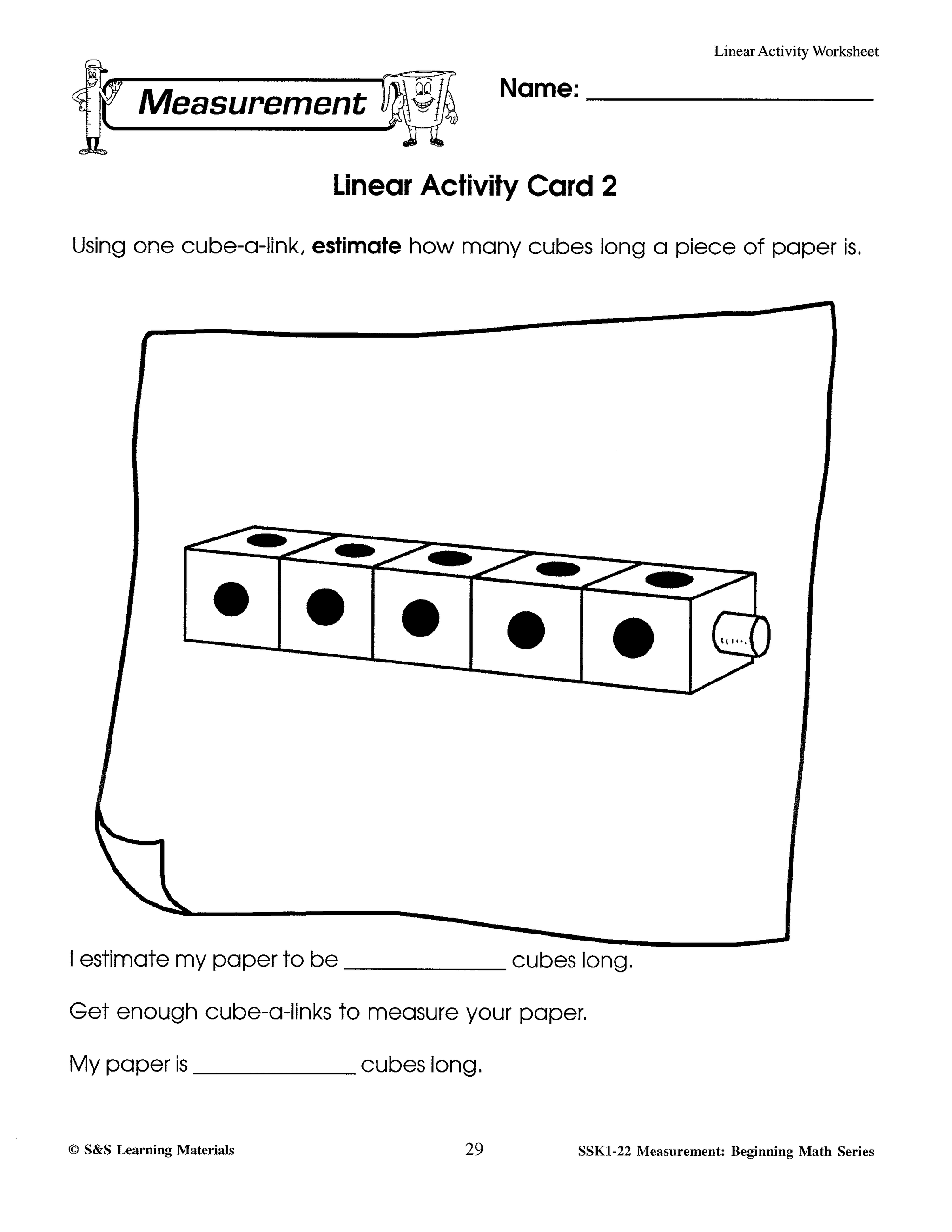 Canadian Measurement Worksheets Grades 1-3