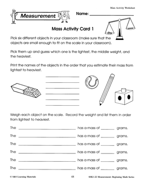 Canadian Measurement Worksheets Grades 1-3