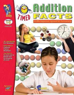 Timed Addition Drill Facts Grades 1-3