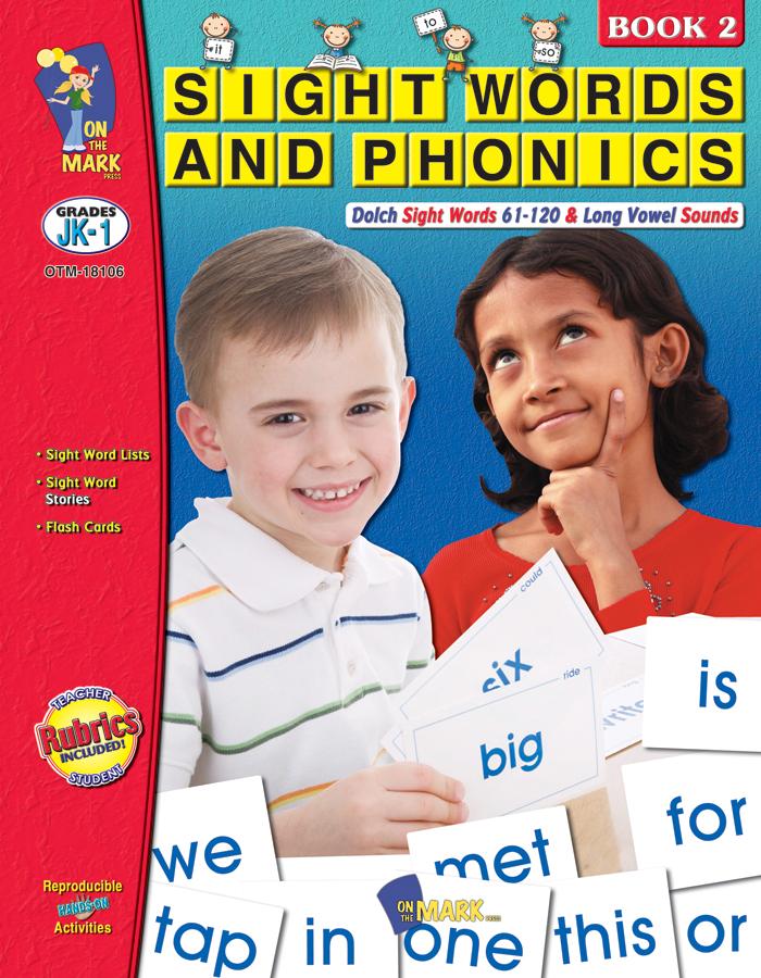 Sight Words & Phonics Book 2 Grades Junior Kindergarten to Grade 1
