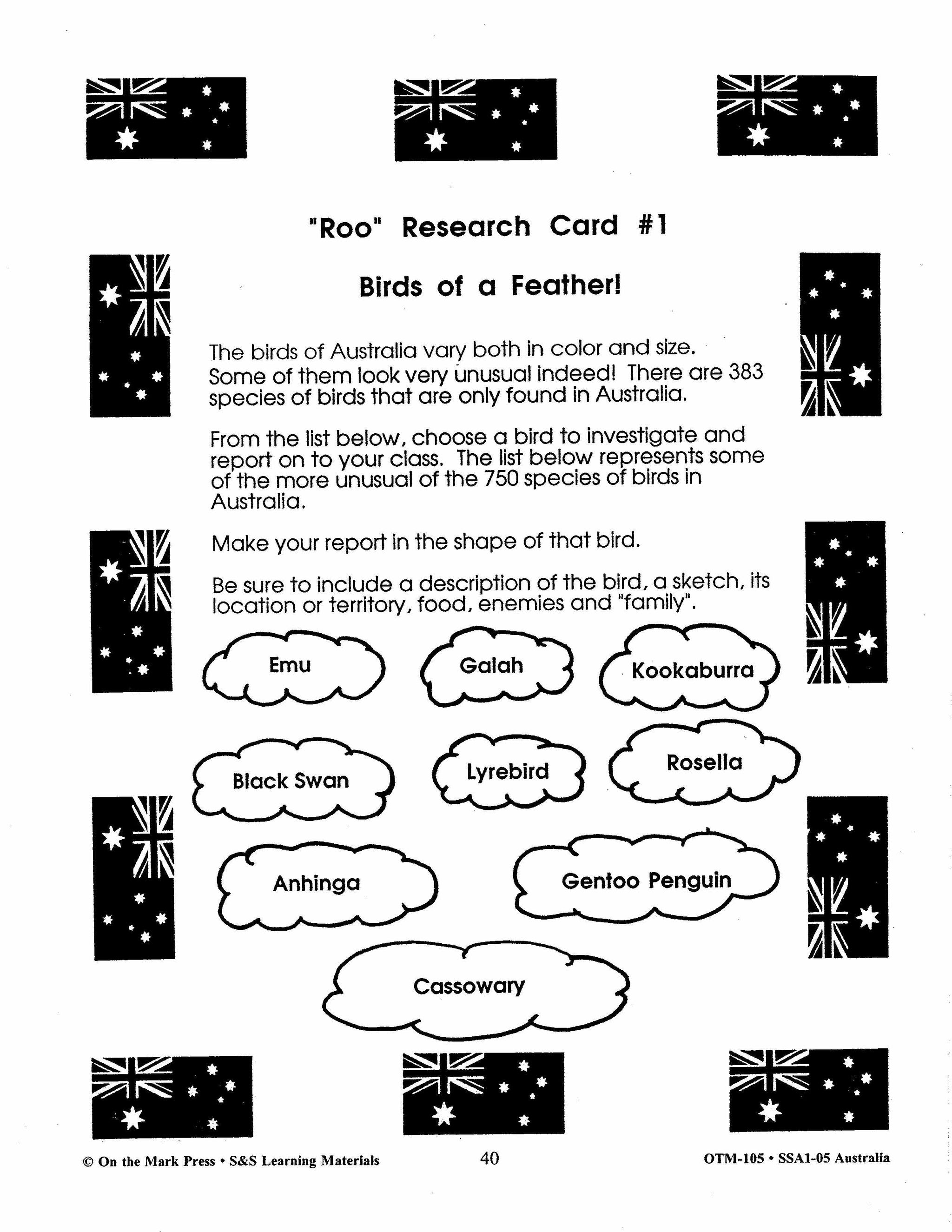 Australia "The Land Down Under" Grades 5-8