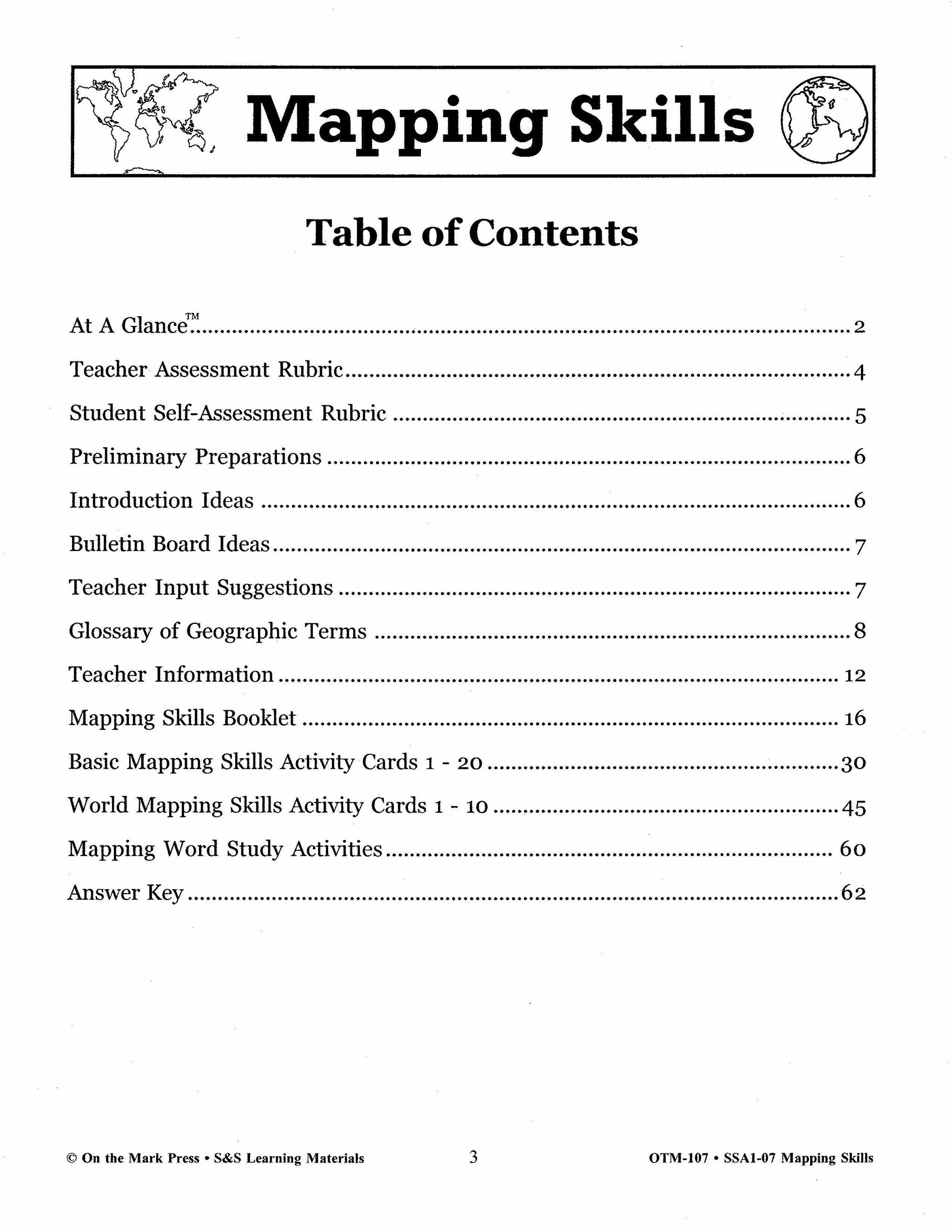 Mapping Skills Grades 4-6