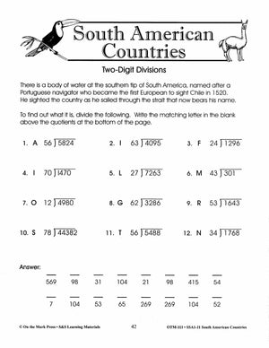South American Countries Grades 4-6