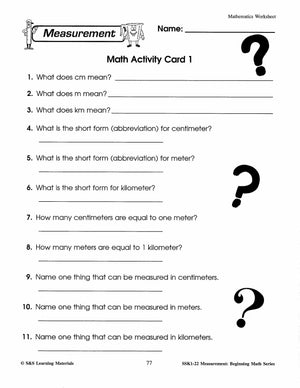Imperial Measurement Grades 1-3