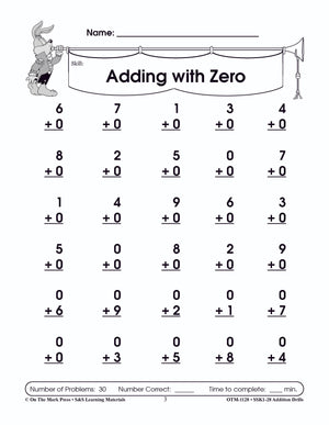 Addition Drills Grades 1-3