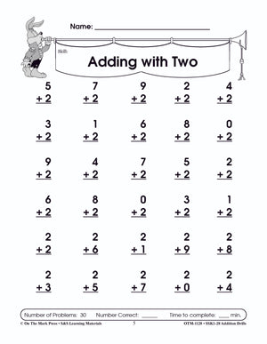 Addition Drills Grades 1-3