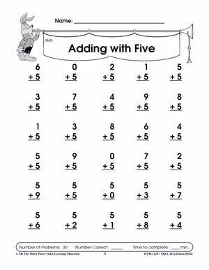 Addition Drills Grades 1-3