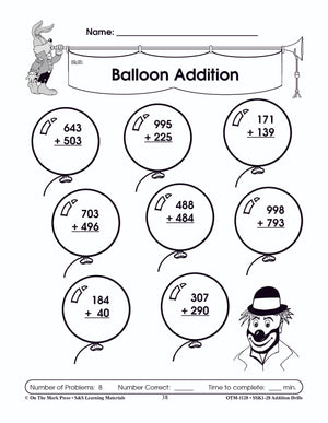 Addition Drills Grades 1-3