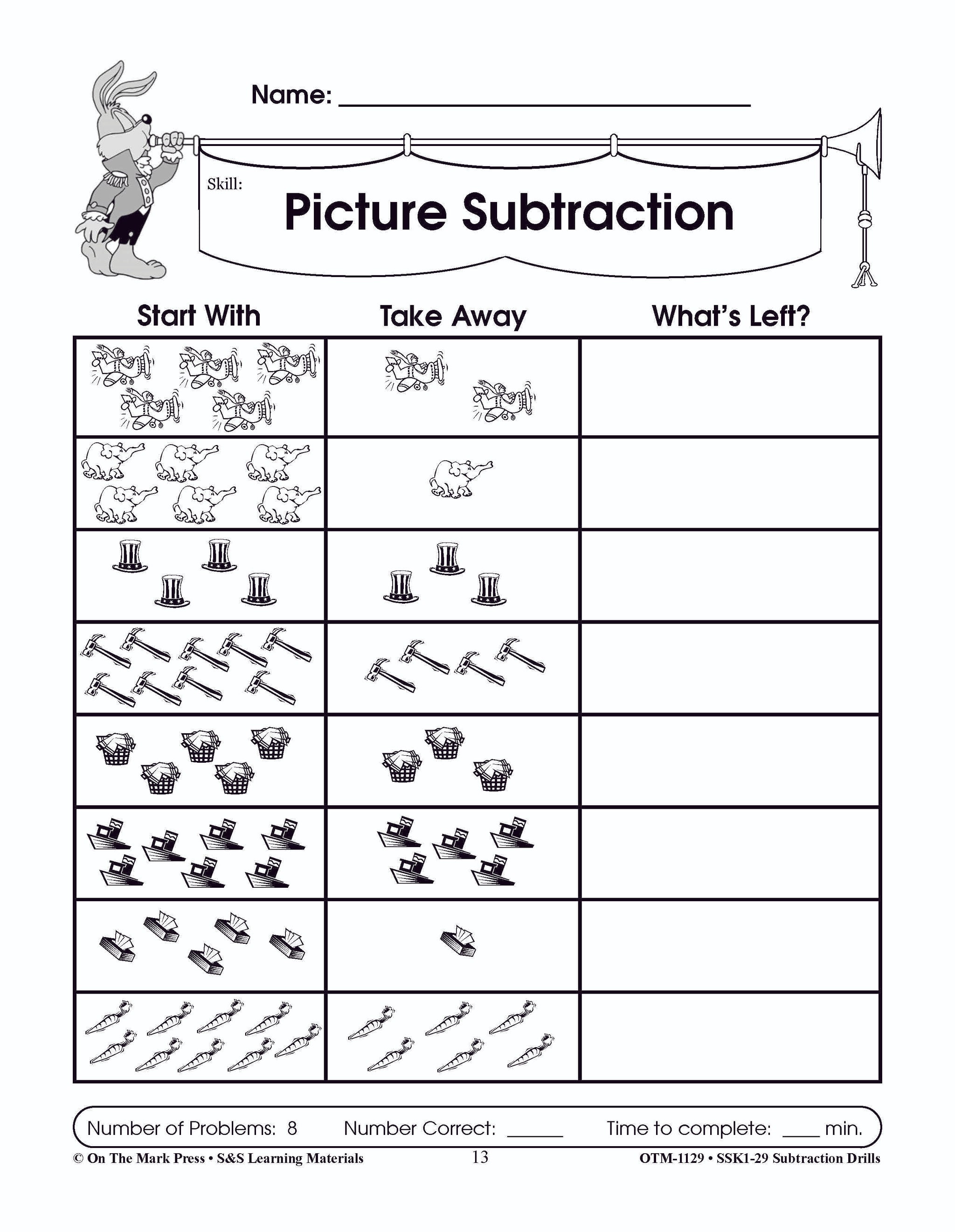 Subtraction Fact Drills Grades 1-3