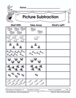 Subtraction Fact Drills Grades 1-3