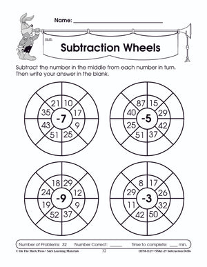 Subtraction Fact Drills Grades 1-3