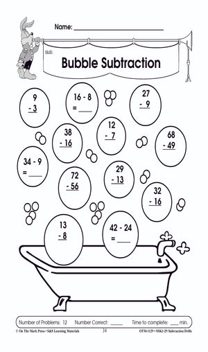 Subtraction Fact Drills Grades 1-3