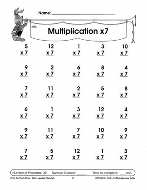 Multiplication Drills Grades 4-6