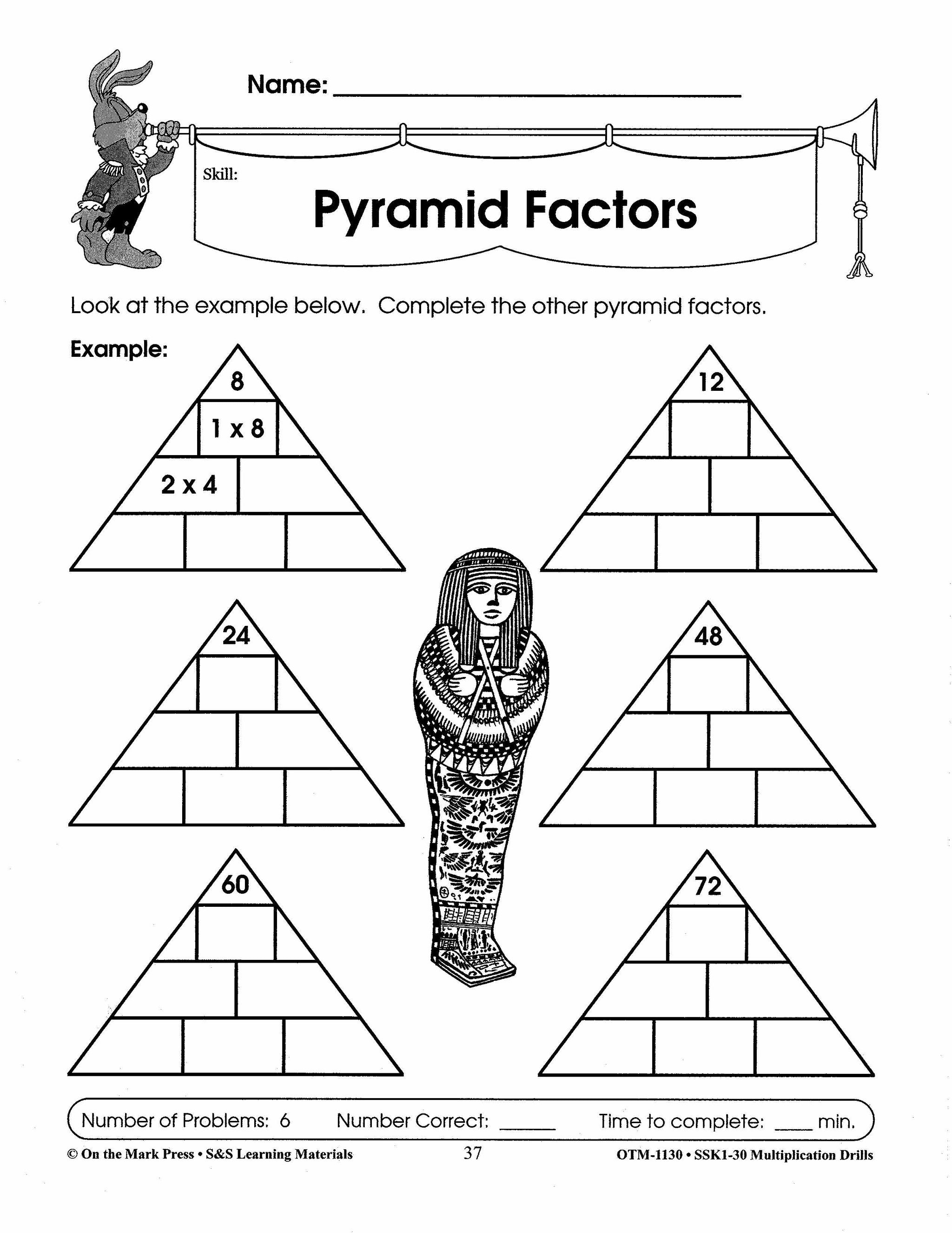 Multiplication Drills Grades 4-6