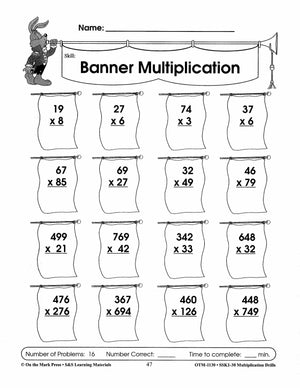 Multiplication Drills Grades 4-6