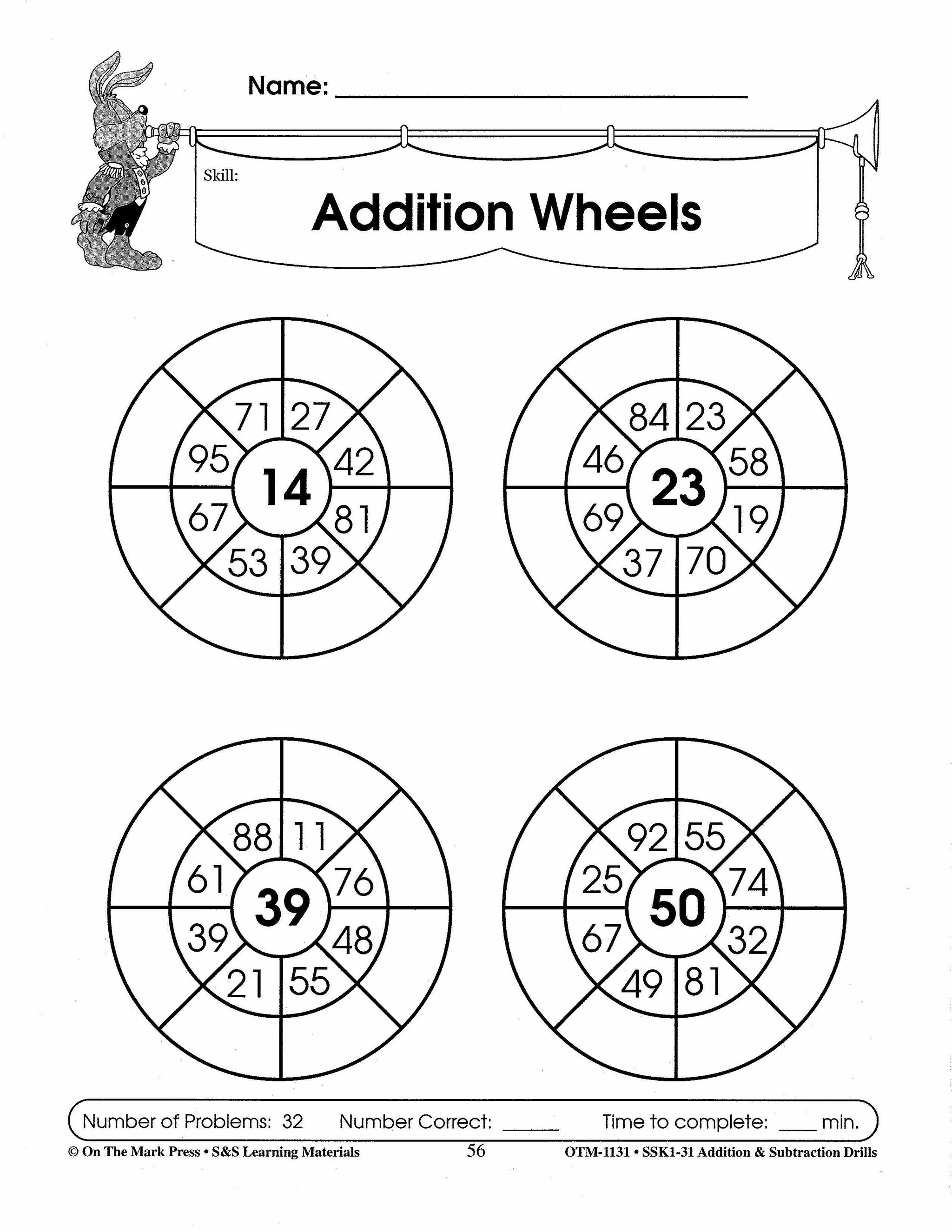Addition & Subtraction Drills Bundle! Grades 1-3