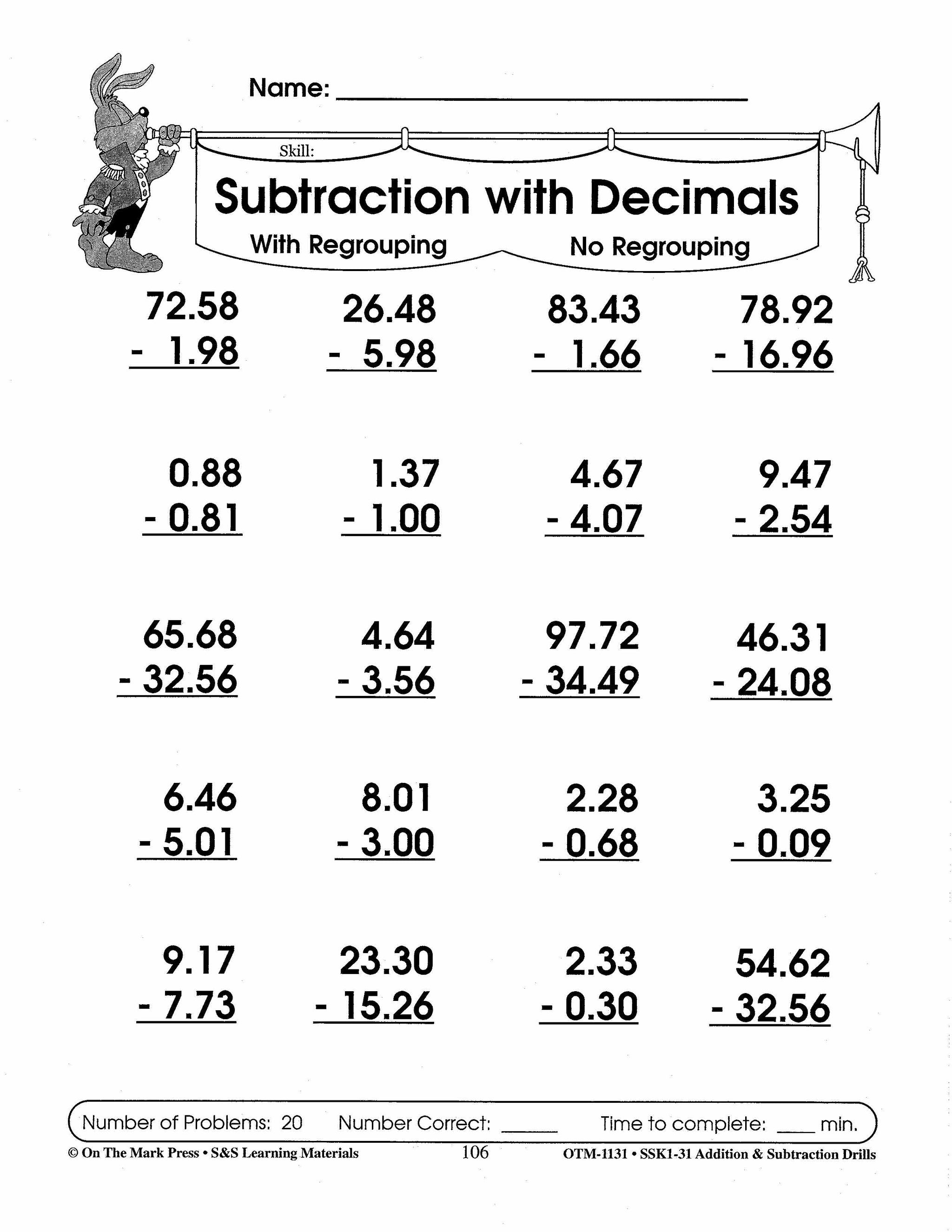 Addition & Subtraction Drills Bundle! Grades 1-3