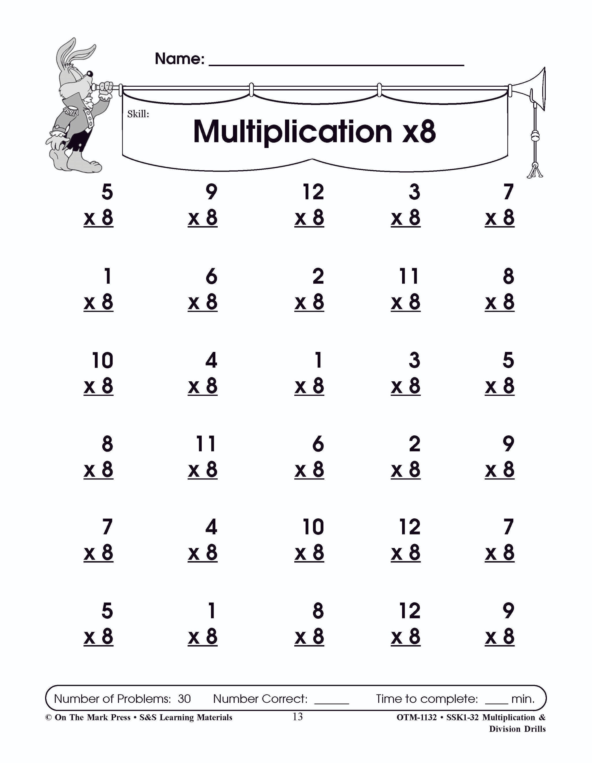 Multiplication & Division Drills Bundle! Grades 4-6