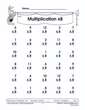 Multiplication & Division Drills Bundle! Grades 4-6