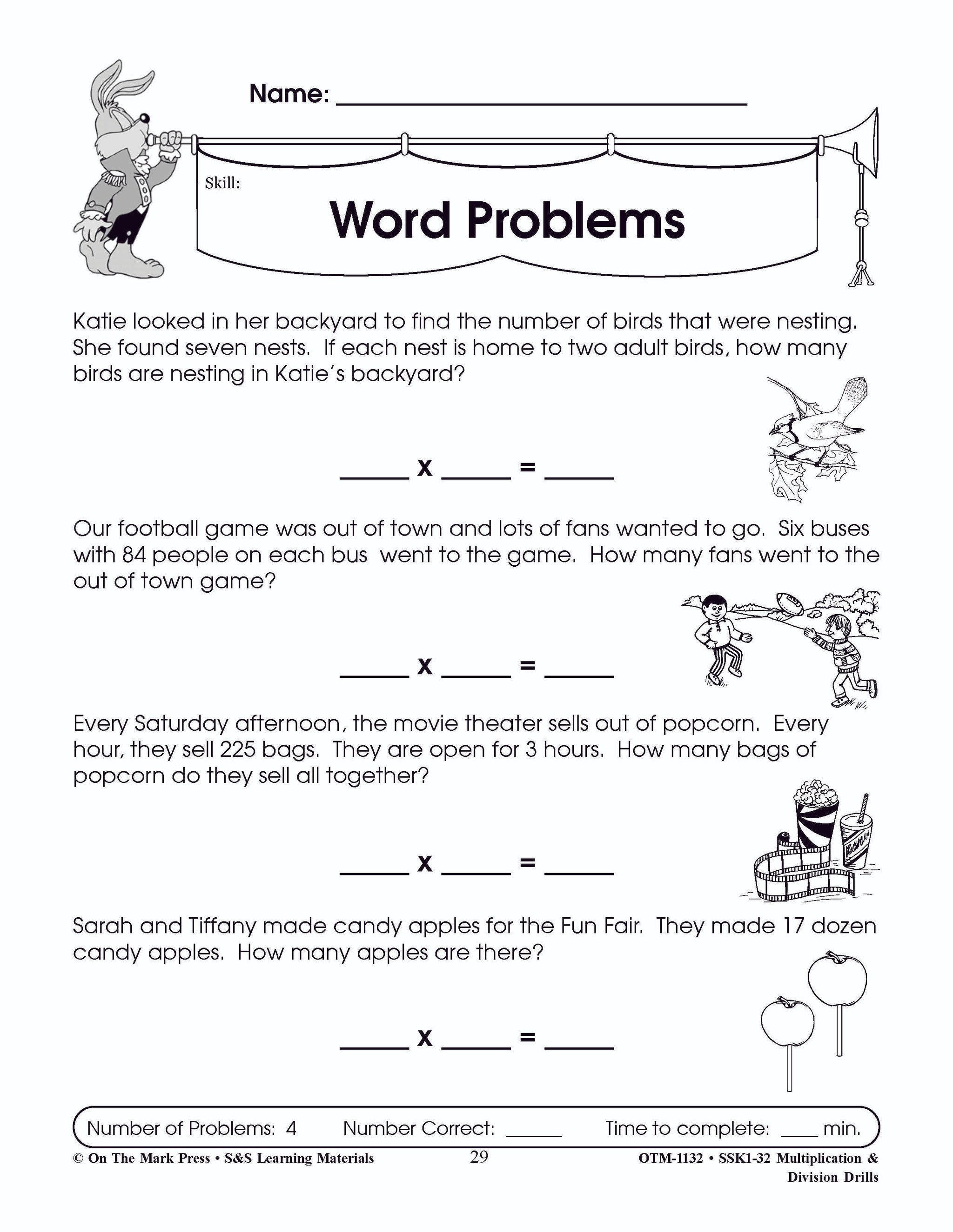 Multiplication & Division Drills Bundle! Grades 4-6