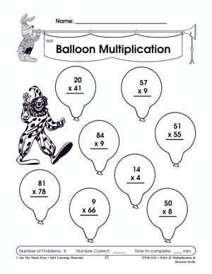 Multiplication & Division Drills Bundle! Grades 4-6