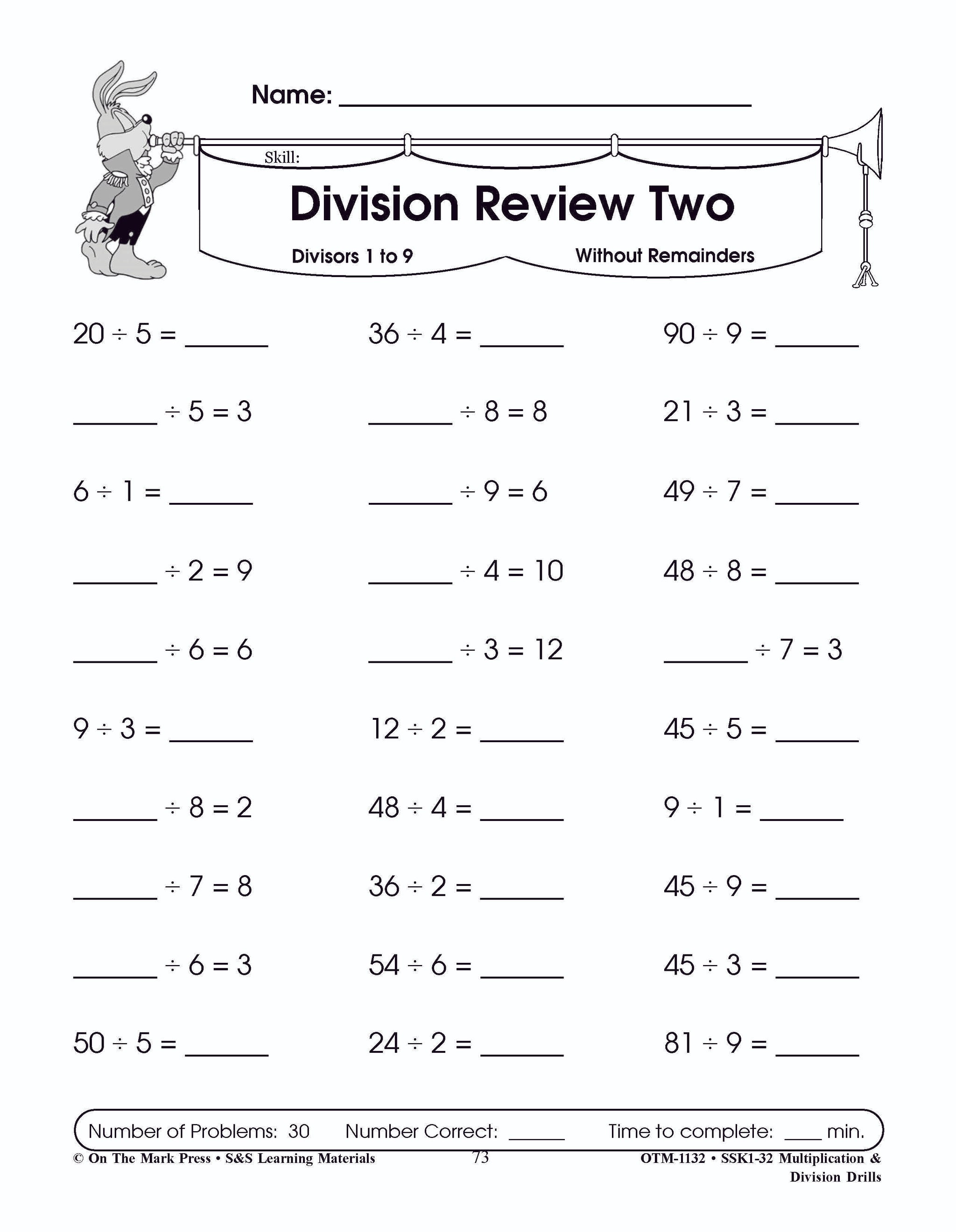 Multiplication & Division Drills Bundle! Grades 4-6