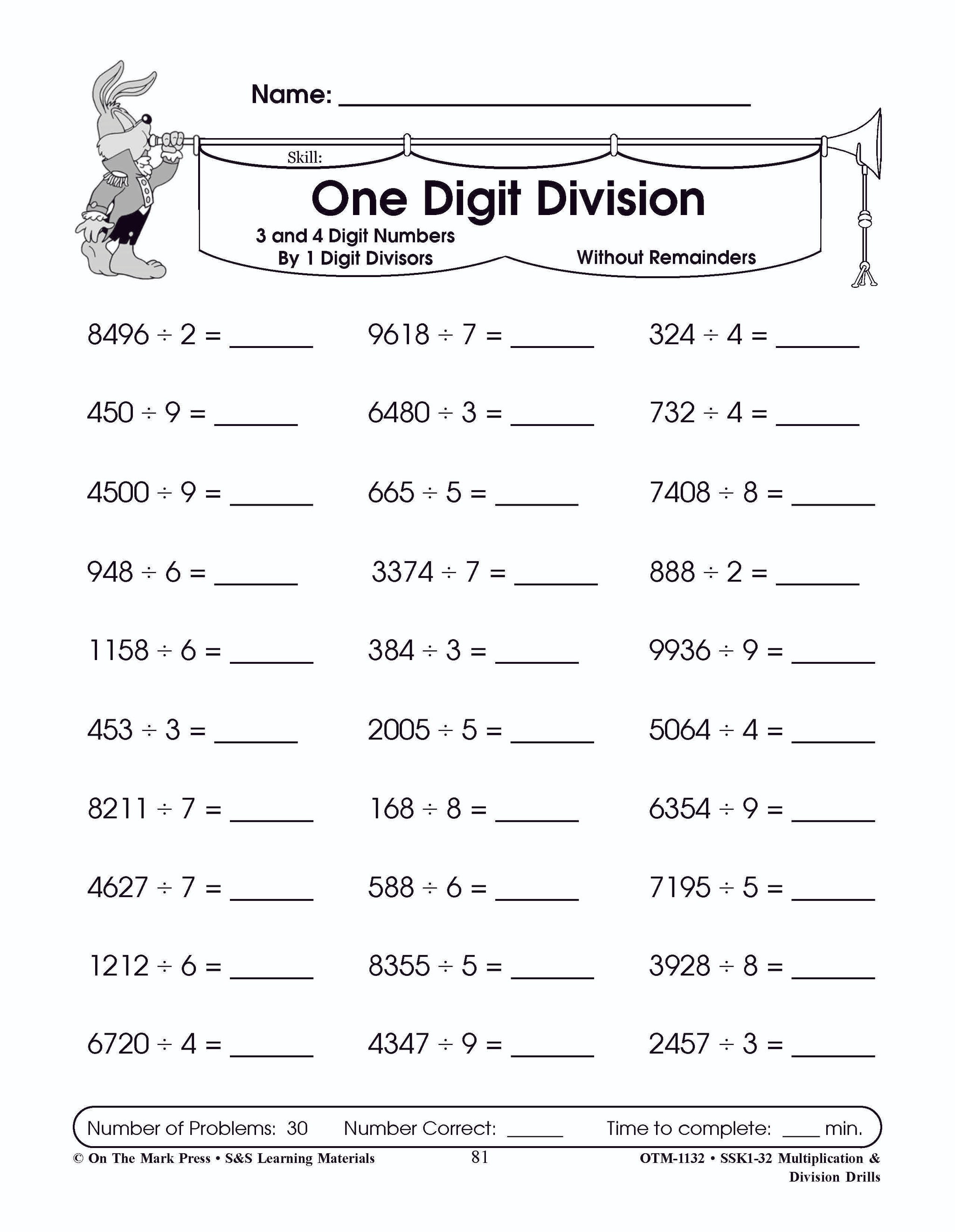 Multiplication & Division Drills Bundle! Grades 4-6
