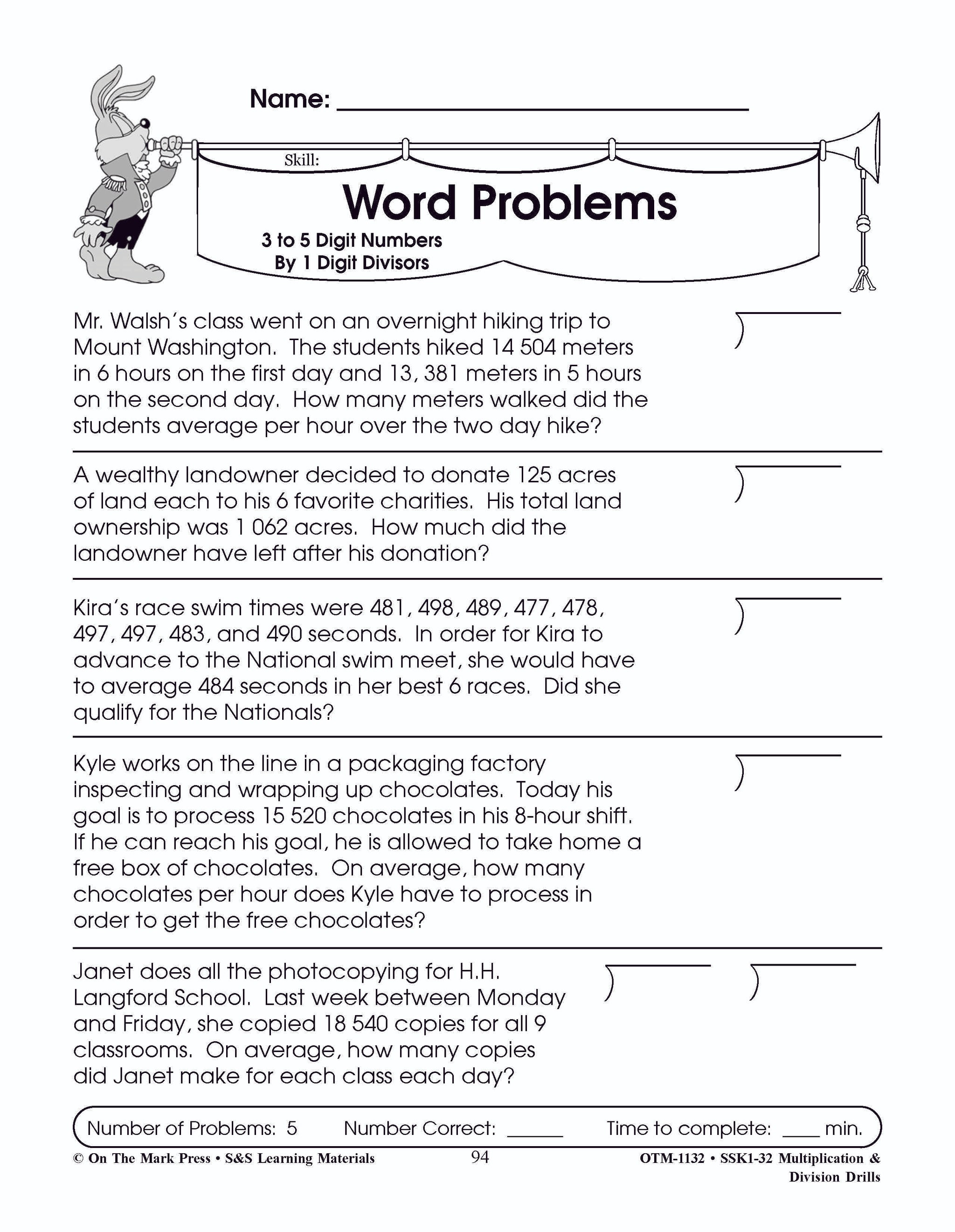 Multiplication & Division Drills Bundle! Grades 4-6