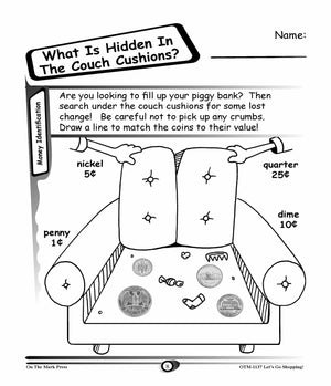 Let's Go Shopping with US Currency using real- life scenarios Grades K-3