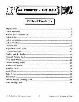 My Country, the USA! Grades 2-4