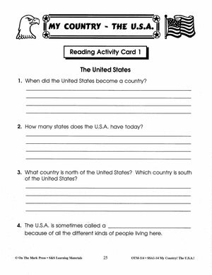 My Country, the USA! Grades 2-4