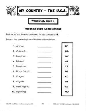 My Country, the USA! Grades 2-4