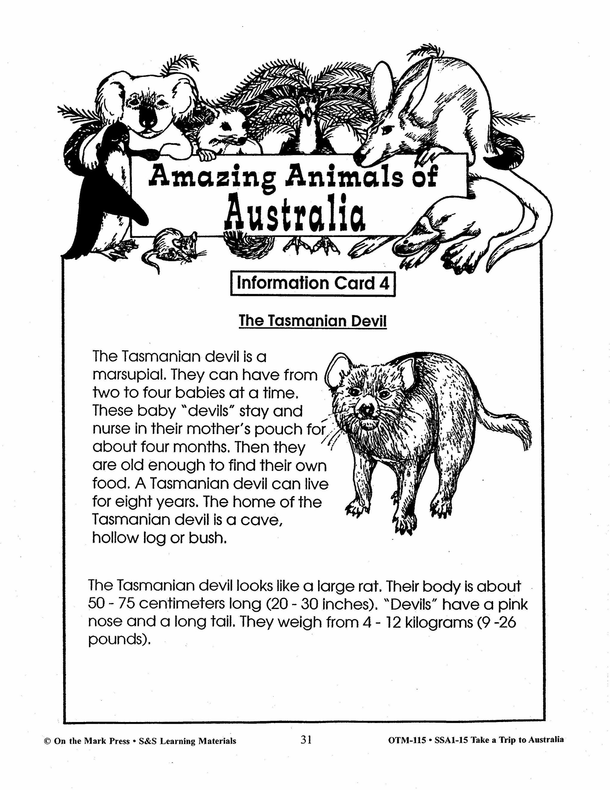 Take a Trip to Australia Grades 2-3