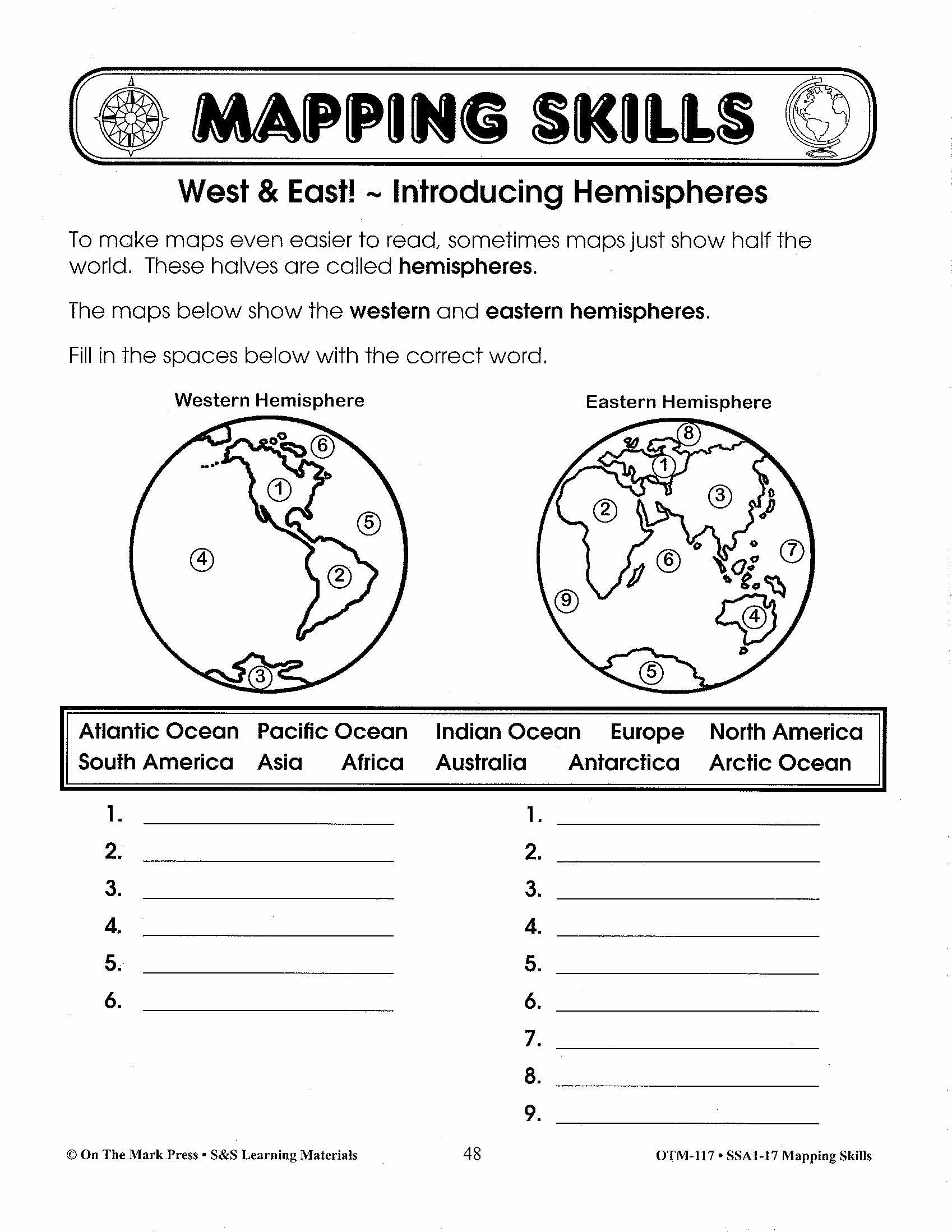 Mapping Skills Grades 1-3