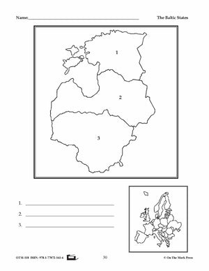Outline Maps of the World Grades 1-8