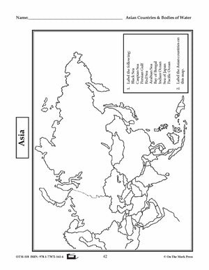 Outline Maps of the World Grades 1-8